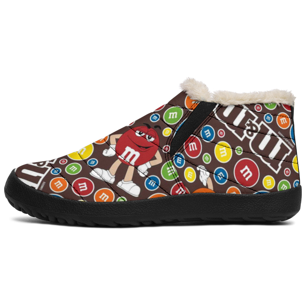 M&M Chocolate Pattern Winter Sneakers