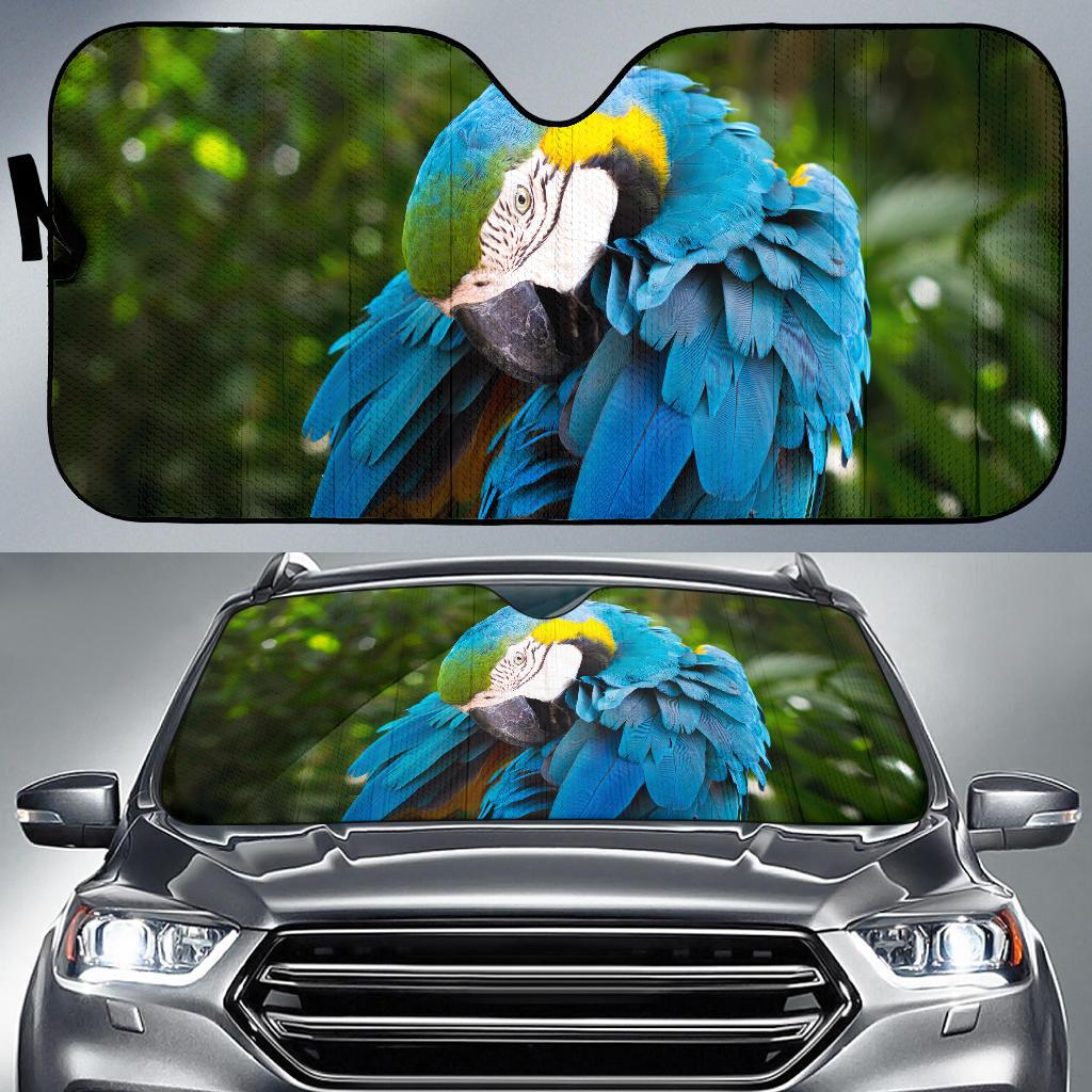 Parrot Blue Hd Car Sun Shade Gift Ideas 2022