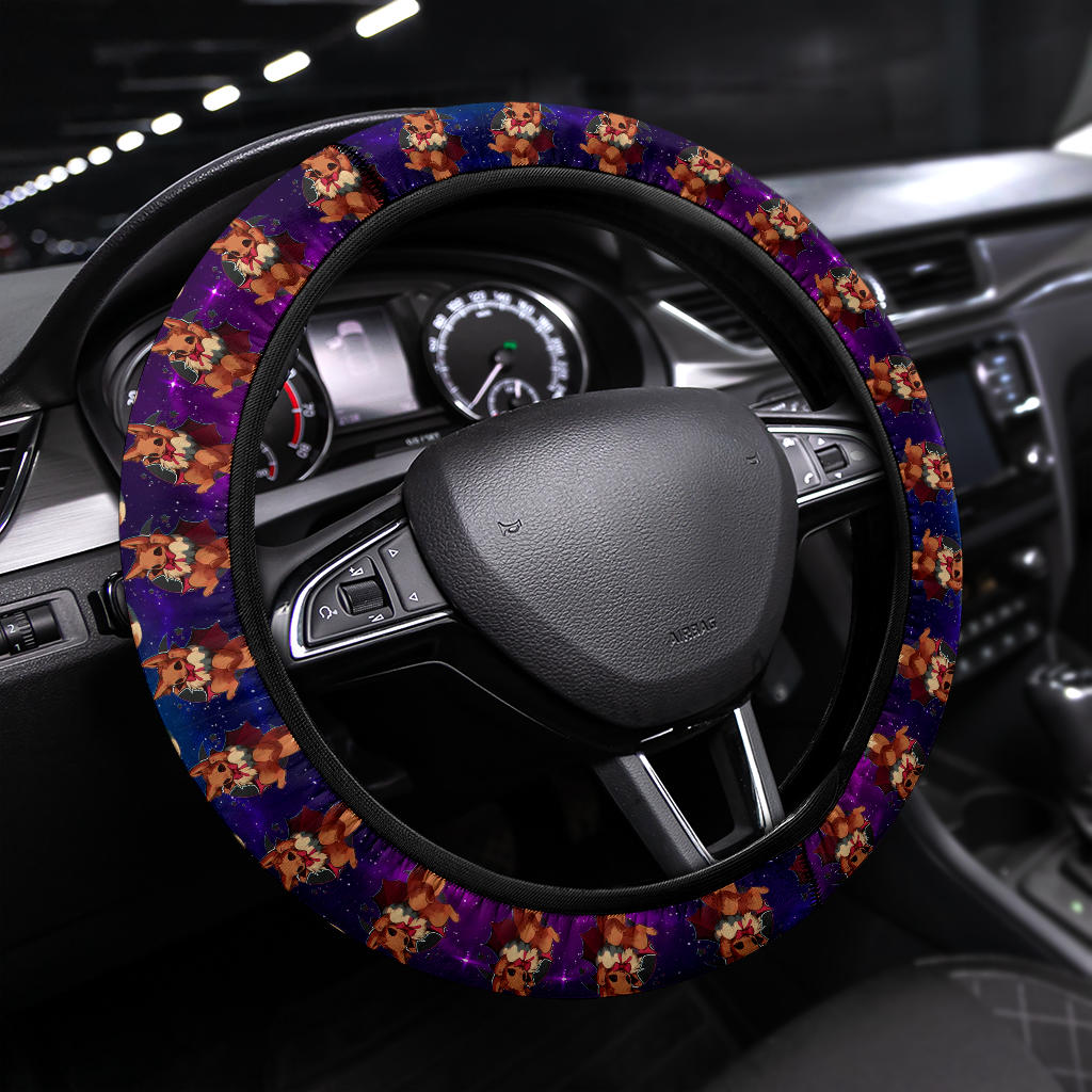 Eevee 2 Pokemon Car Steering Wheel Cover