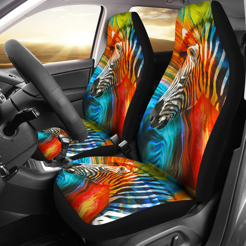 Art Painting Zebra Seat Covers