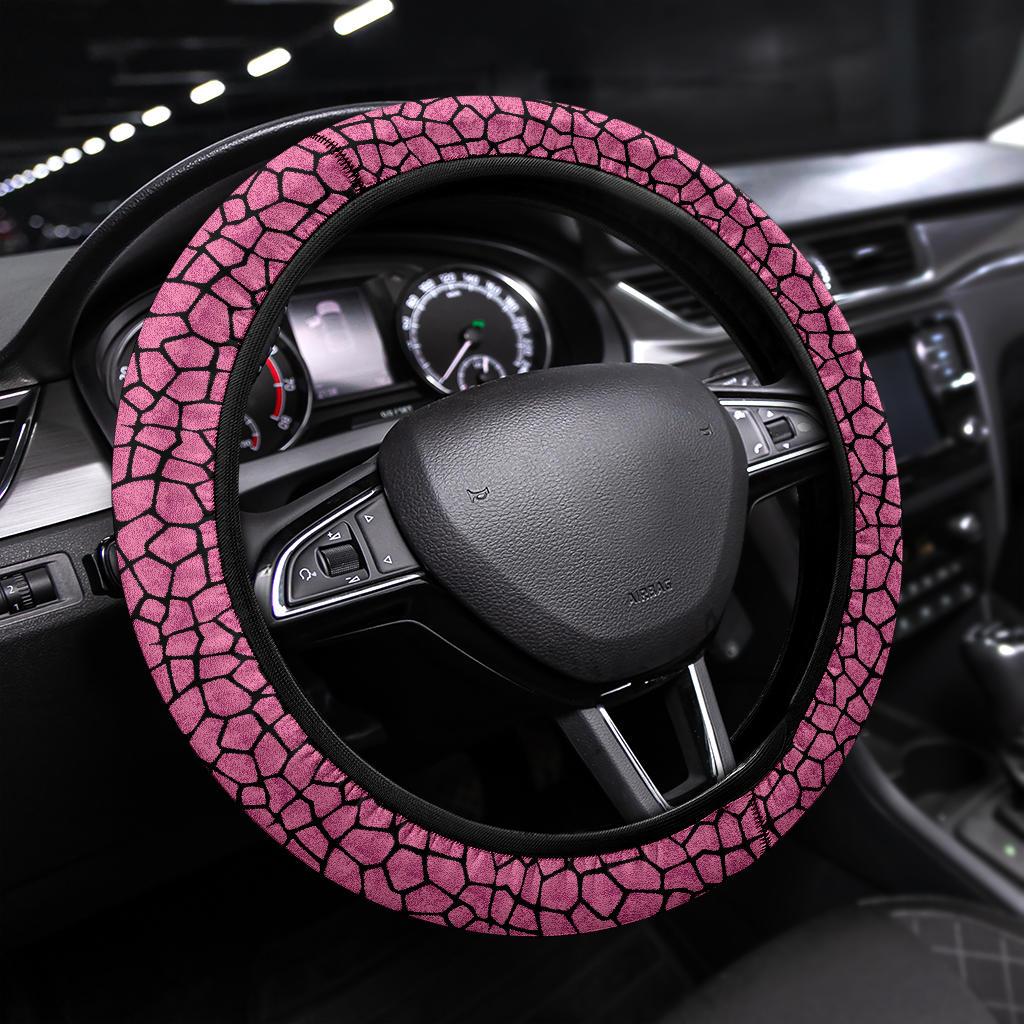 Pink Girafee Premium Car Steering Wheel Cover