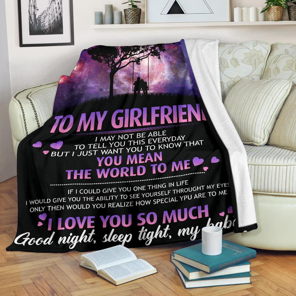 To My Girlfriend Premium Blanket