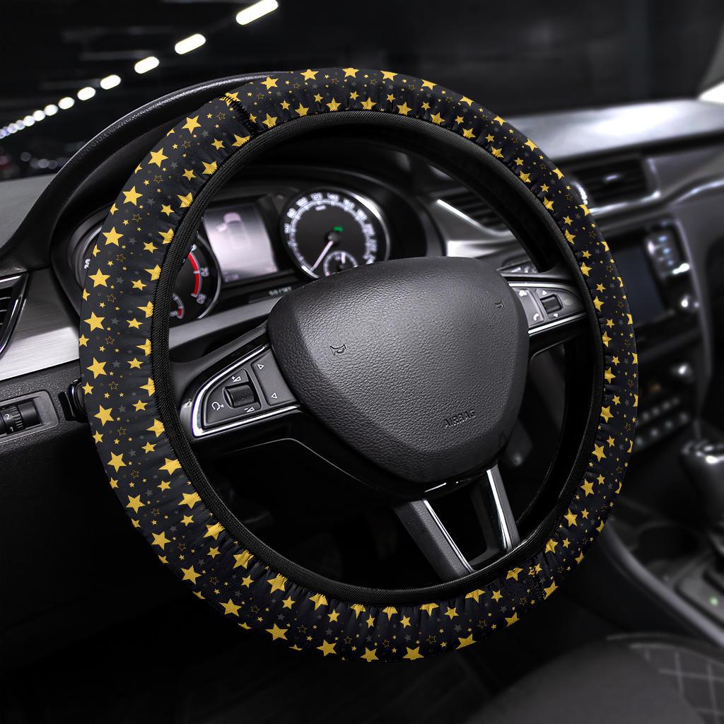 Yellow Star Premium Car Steering Wheel Cover