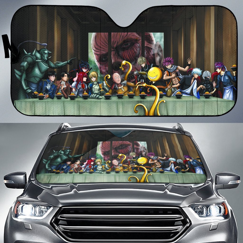 All Animes On Party Table Car Auto Sunshades Amazing Best Gift Ideas 2022