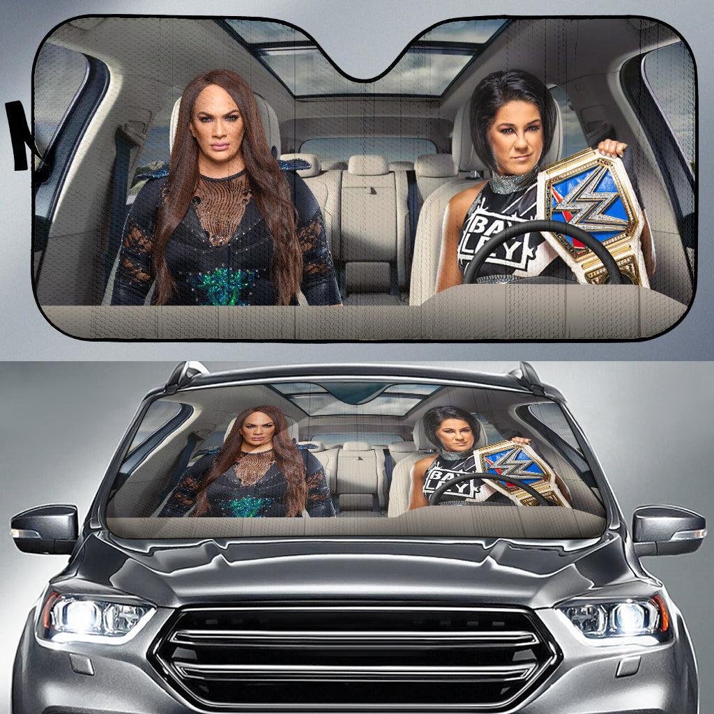 Bayley Vs Nia Jax Wwe Driving Auto Sun Shade