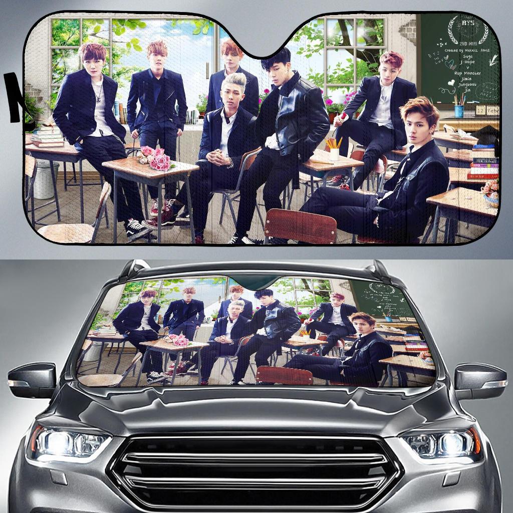 Bts In School Car Sun Shade Gift Ideas 2022