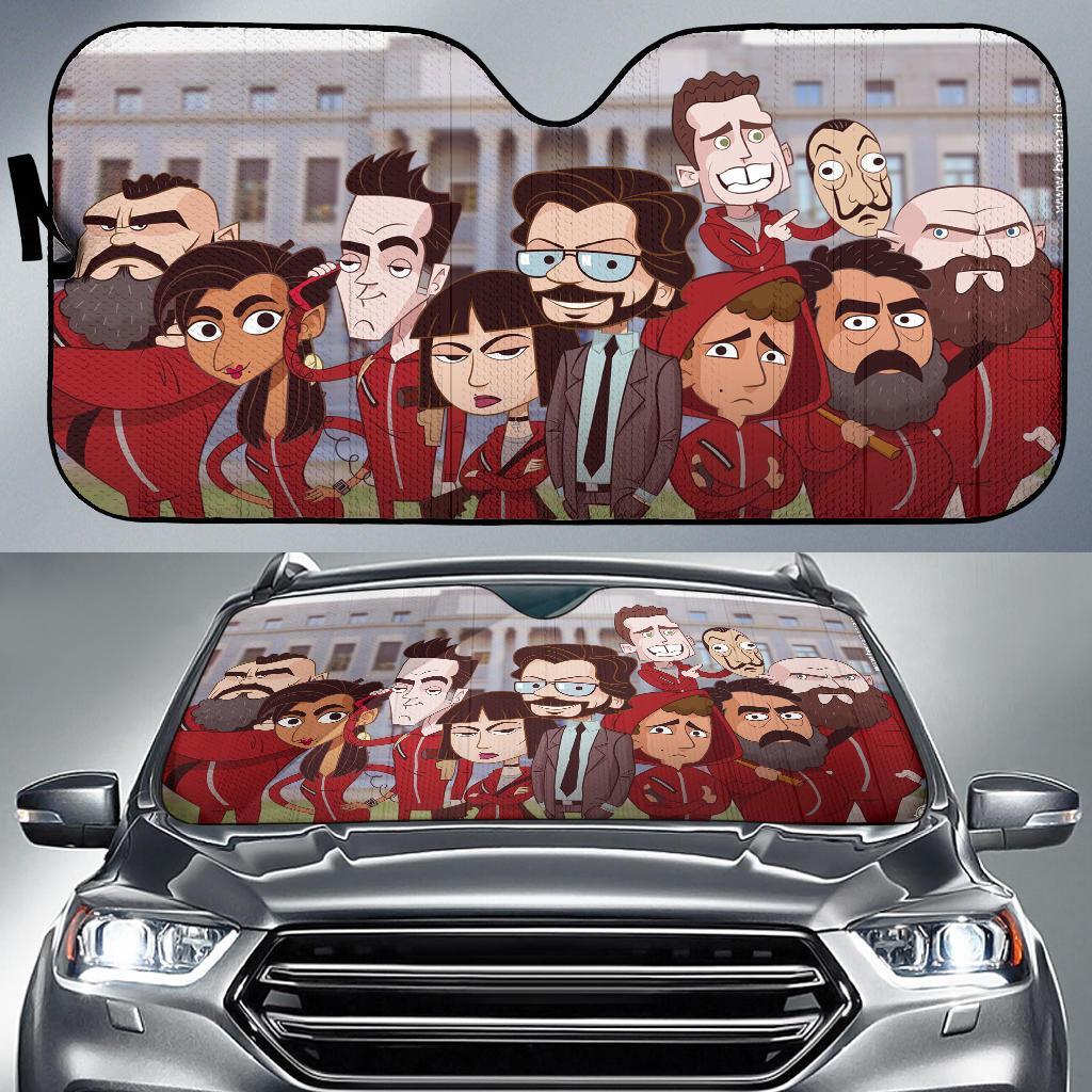 Money Heist Team Art Sun Shade Amazing Best Gift Ideas 2022