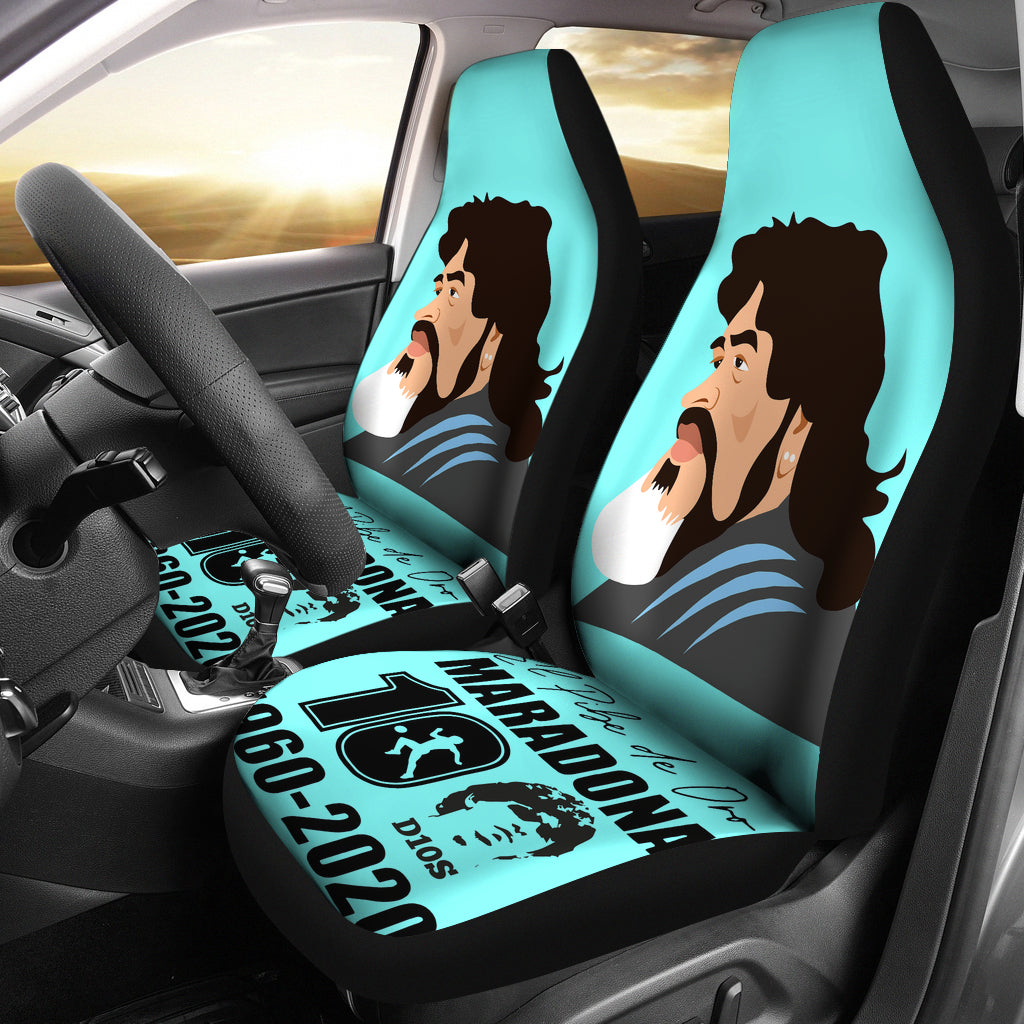 Old Diego Armando Maradona 10 Rip 1969 2022 Car Seat Covers Gift For Fooball