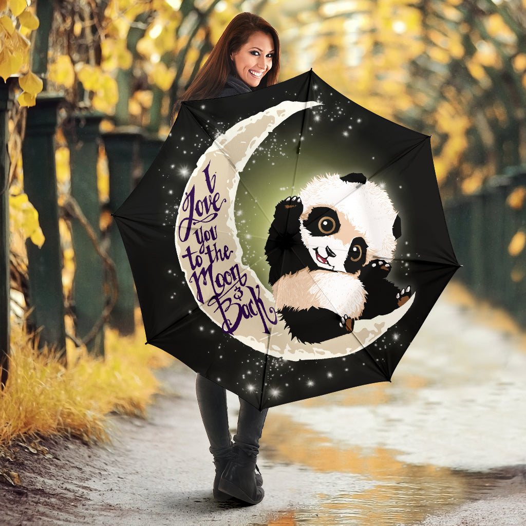 Panda Cute Moon And Back Umbrella 2022