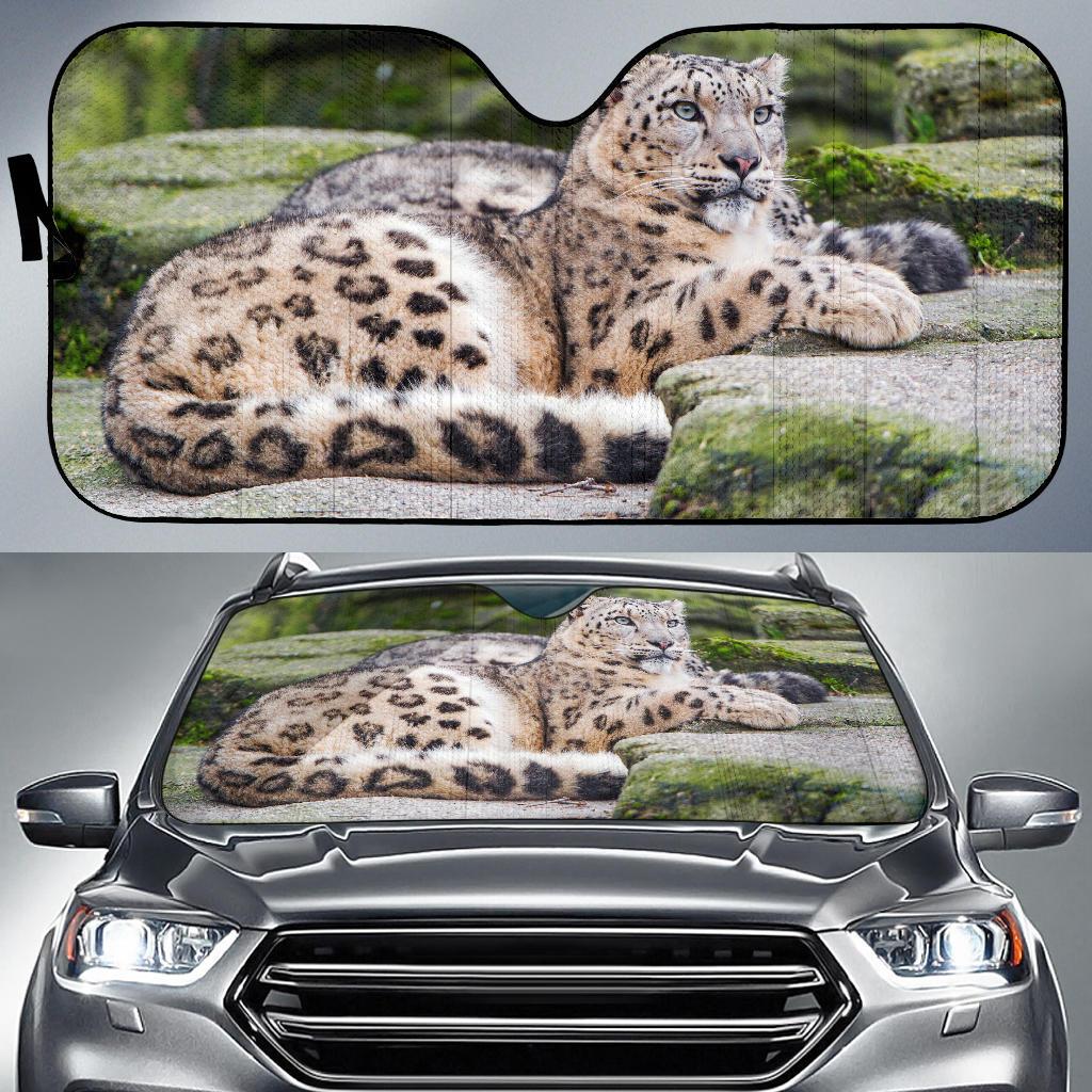 Snow Leopard 4K Car Sun Shade Gift Ideas 2021