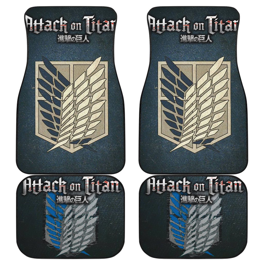 Attack On Titan 6 Anime Car Floor Mats Custom Car Accessories Car Decor 2022