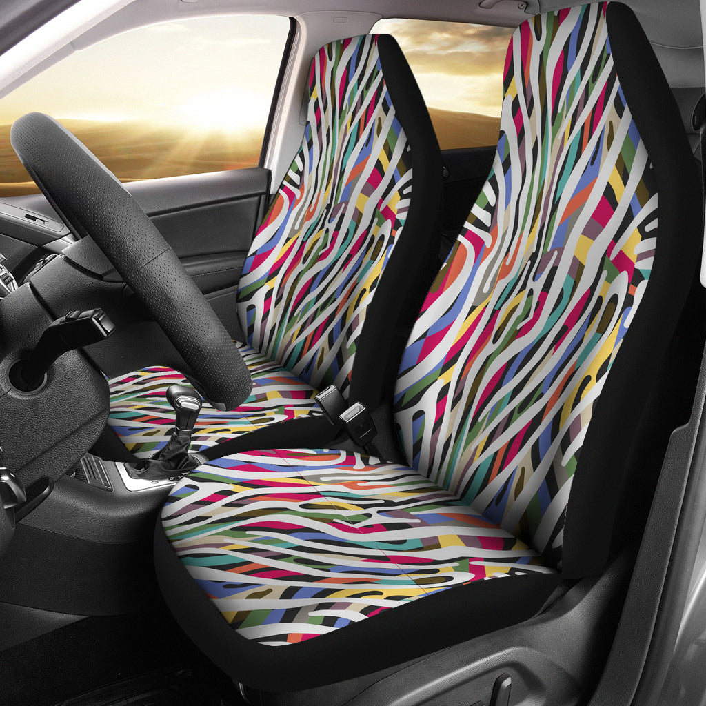 Colorful Art Zebra Seat Covers