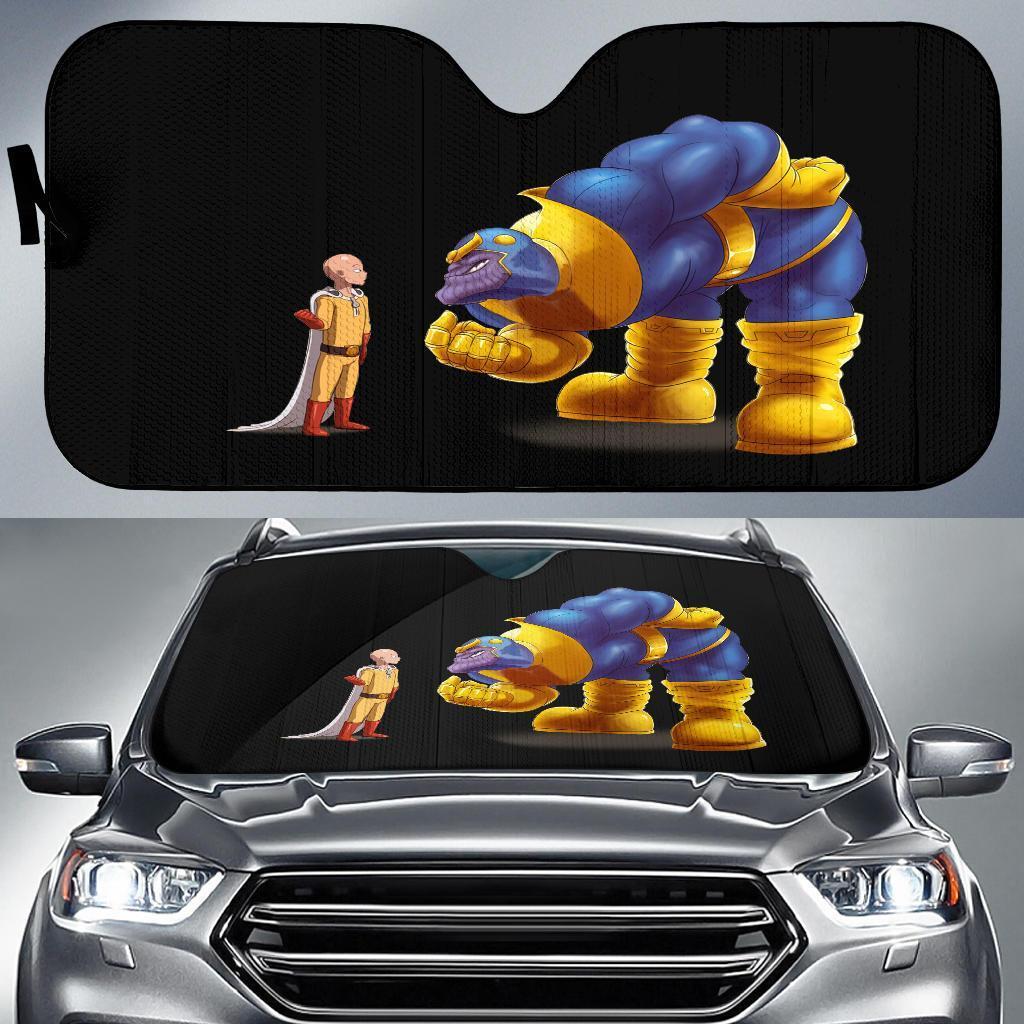 Thanos Vs One Punch Car Sun Shades Amazing Best Gift Ideas 2022