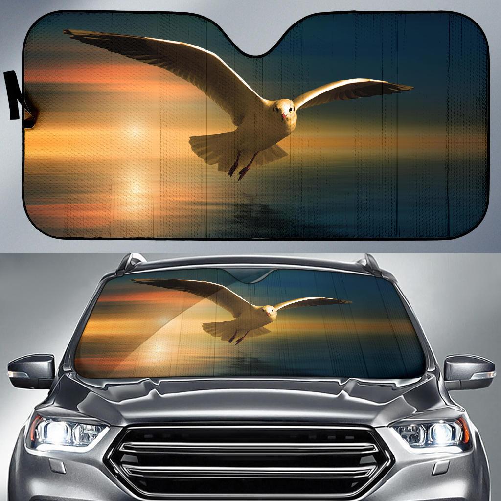 Seagull Sunrise Sunset 5K Car Sun Shade Gift Ideas 2021