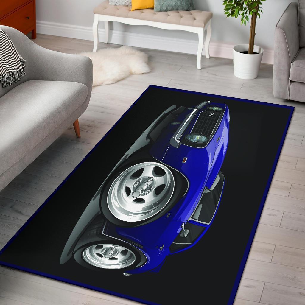 1St Generation Chevrolet Camaro Purple Black Area Rug Carpets