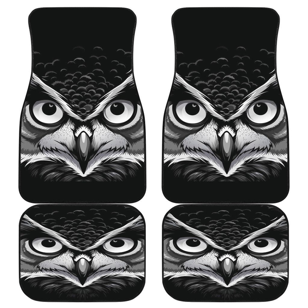 Owl Black Wild Animal Car Floor Mats