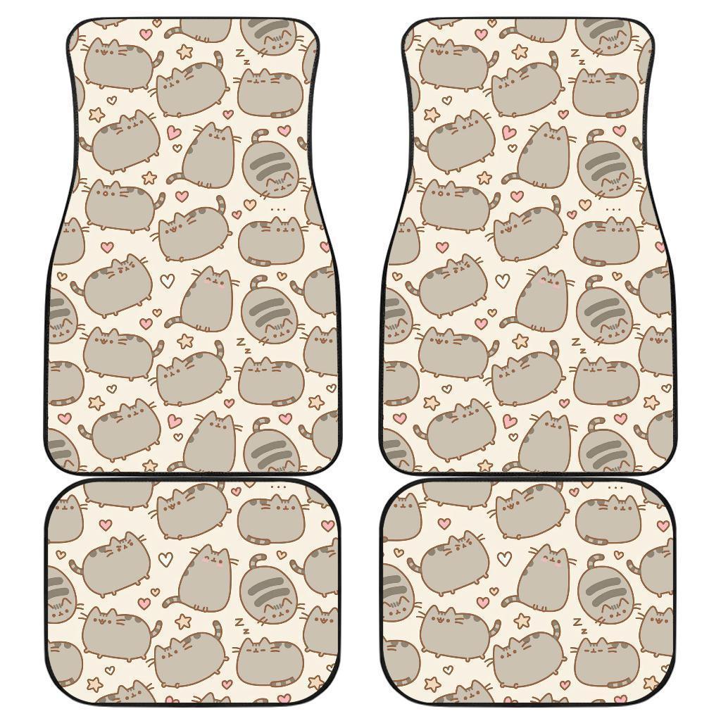 Pusheen Funny Shades Symbols Car Floor Mats Amazing Best Gift Ideas 2022