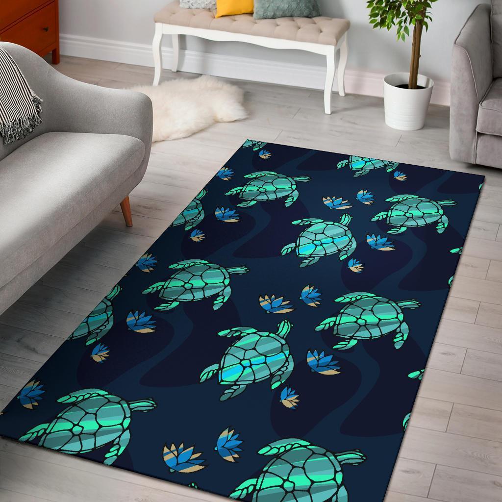 Turtle Love Area Rug Carpets