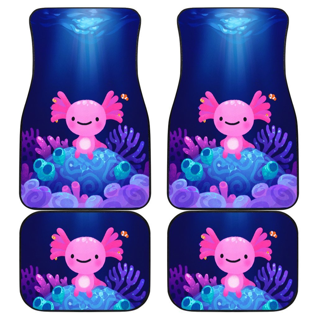 Coral Axolotl Under The Sea Car Floor Mats