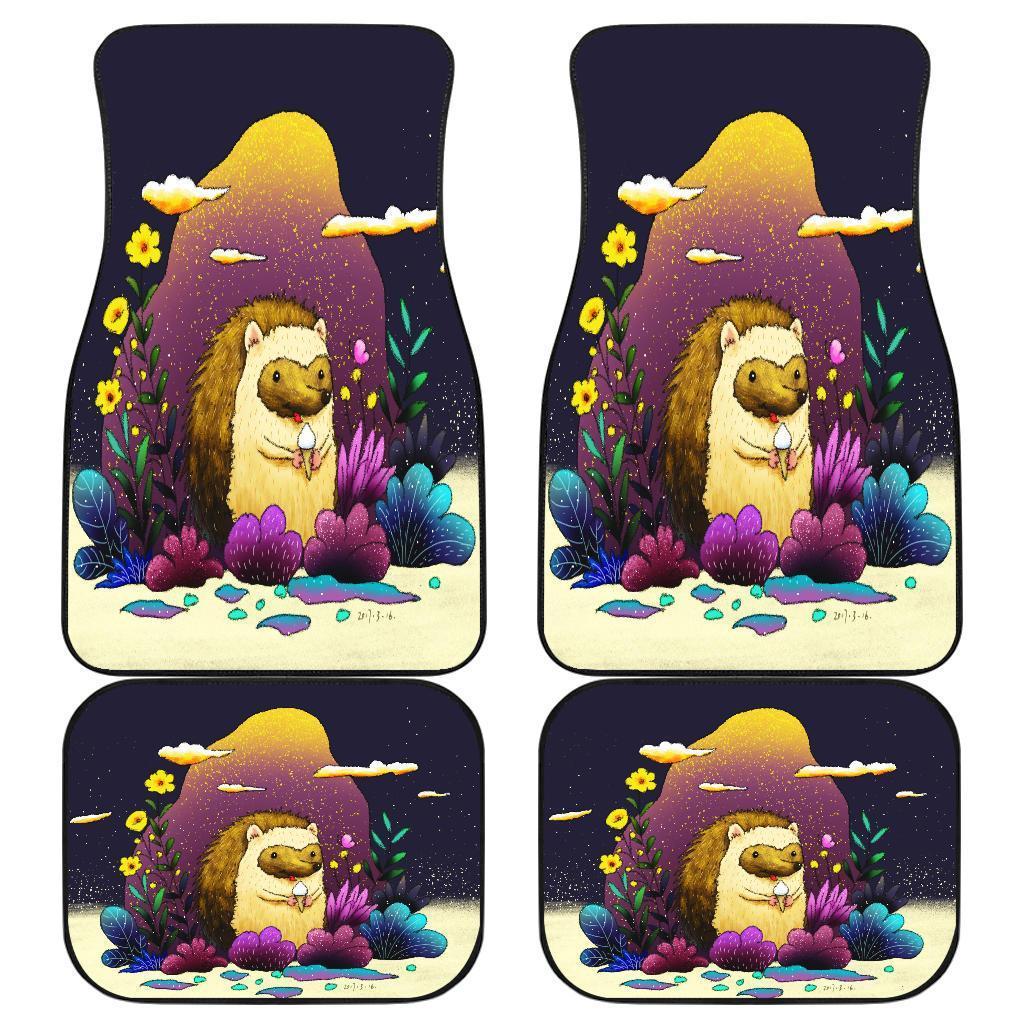 Hedgehog Chibi Cute Animal Car Floor Mats