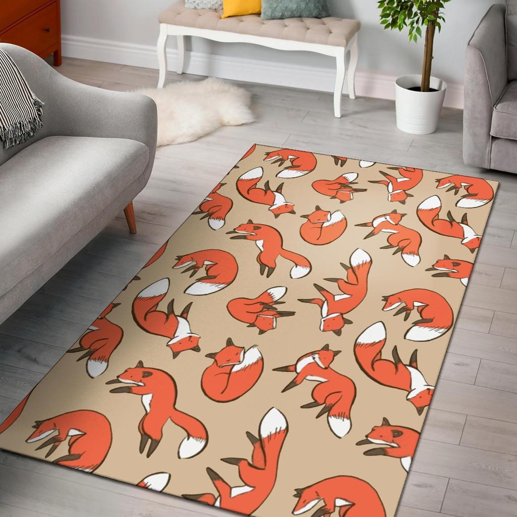 Fox Pattern Area Rug Carpet