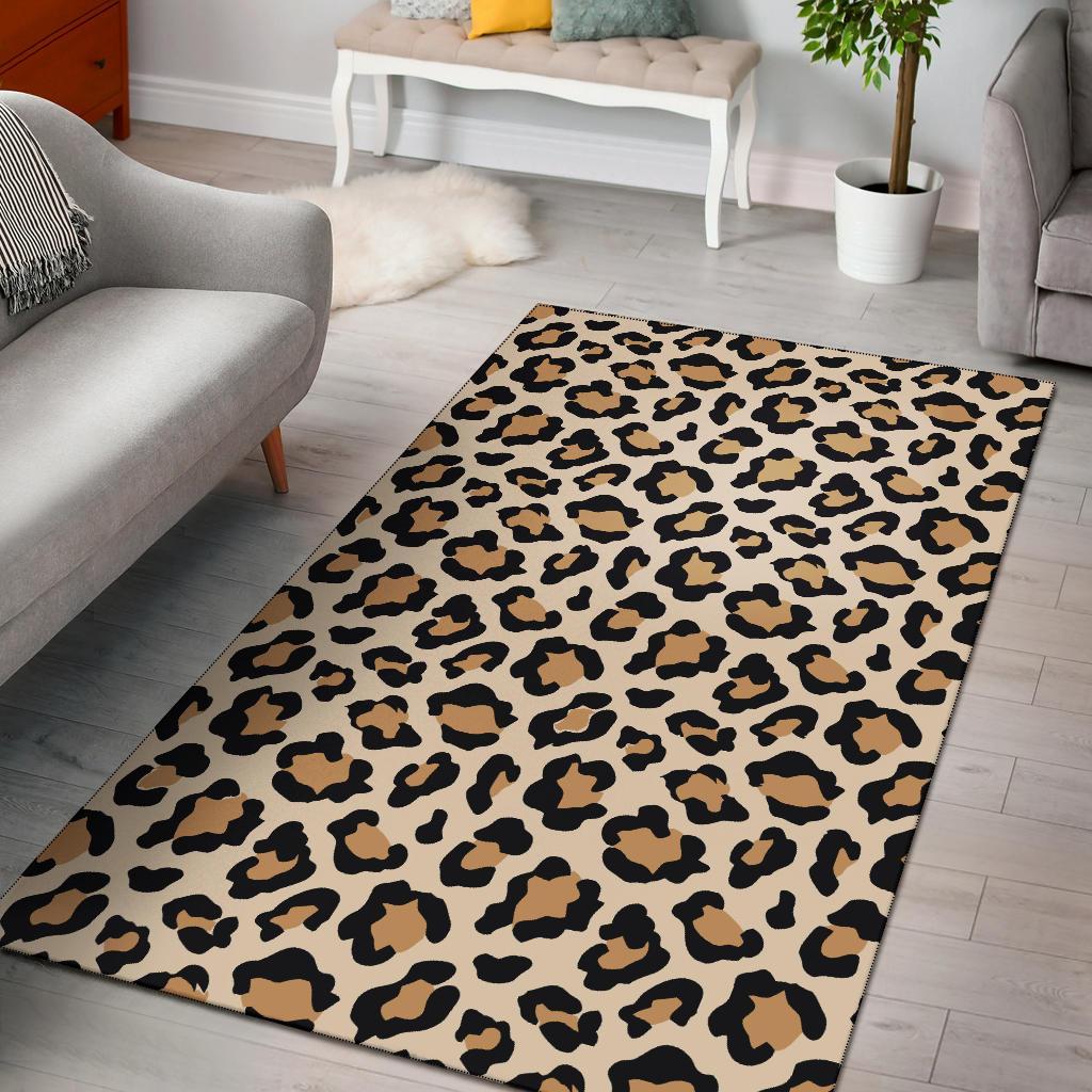 Leopard Pattern Area Rug Carpet