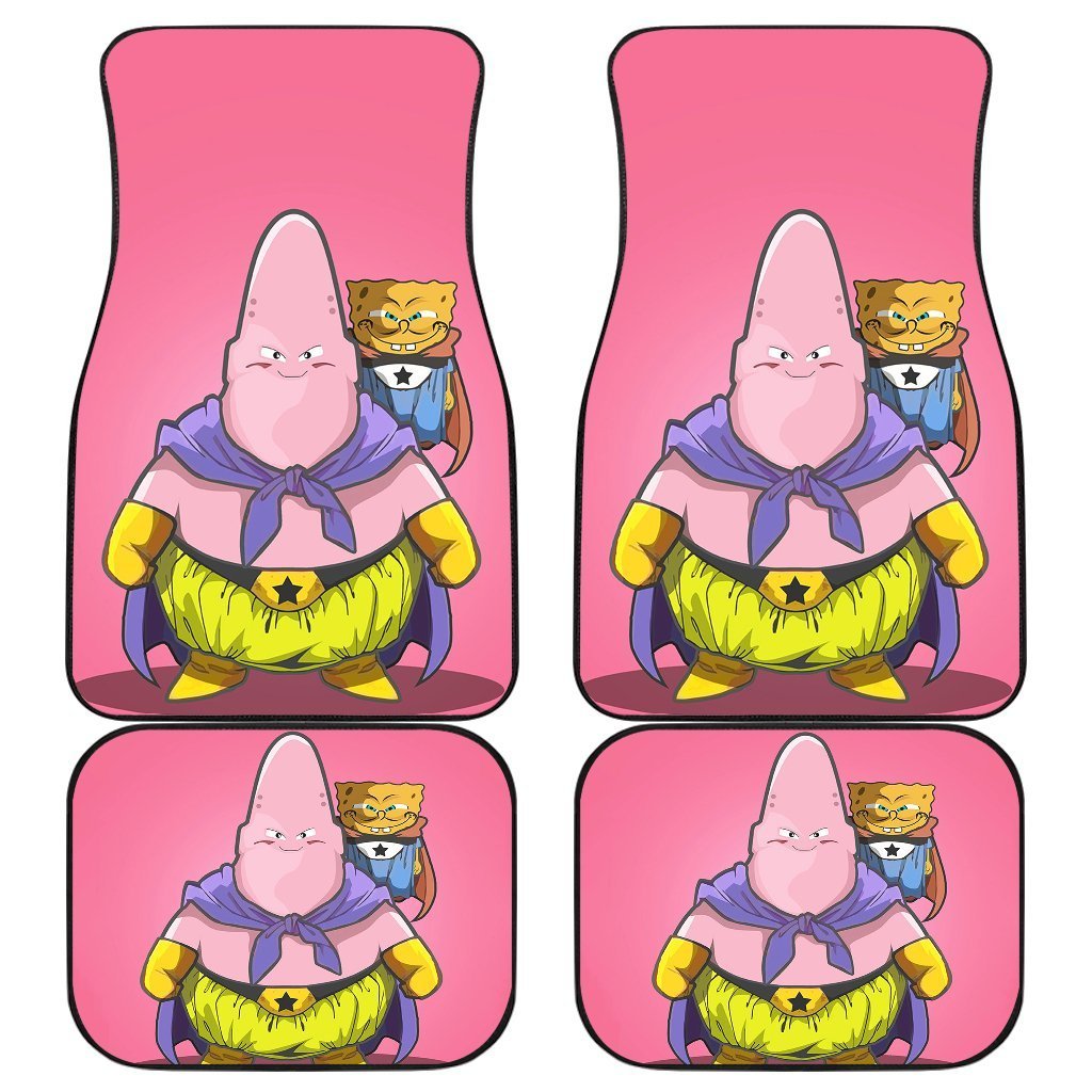 Majin Buu Crossovers Dragon Ball In Pink Theme Car Floor Mats