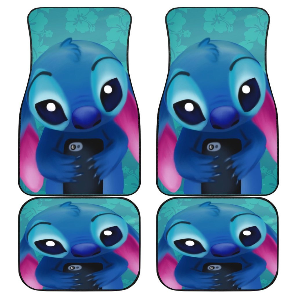 Stitch 2022 Sad Face Cartoon Car Floor Mats