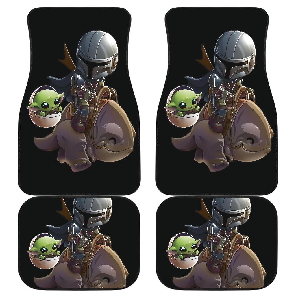 Baby Yoda And Mando Car Floor Mats The Mandalorian