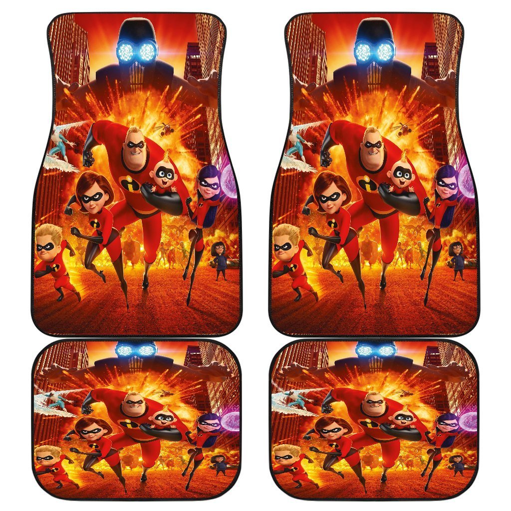 The Incredible 3 Family Cartoon Car Floor Mats