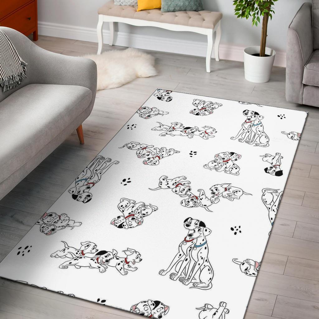 White 101 Dalmatians Area Rug Carpet-