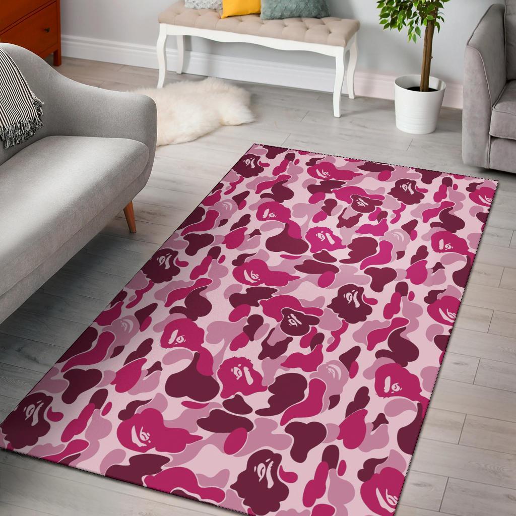 Purple Camo Camouflage Area Rug Carpet