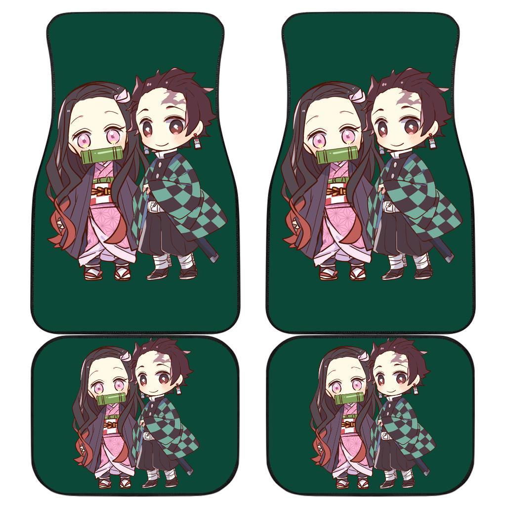 Tanjiro Kamado & Nezuko Kamado Car Floor Mats Anime