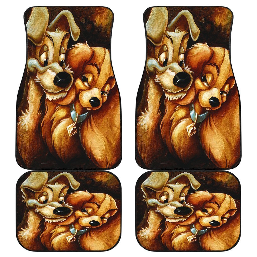 Lady And The Tramp Funny Couple Dogs Car Floor Mats