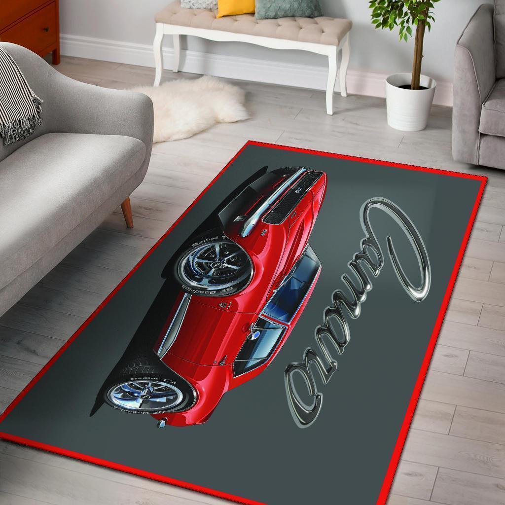1967 Chevrolet Camaro Ss Area Rug Carpets Gray
