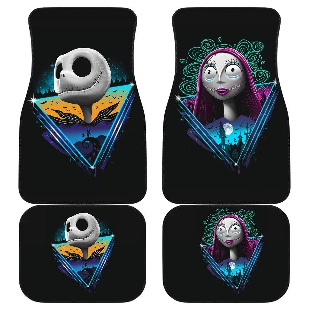 Jack And Sally Halloween Walt Car Floor Mats