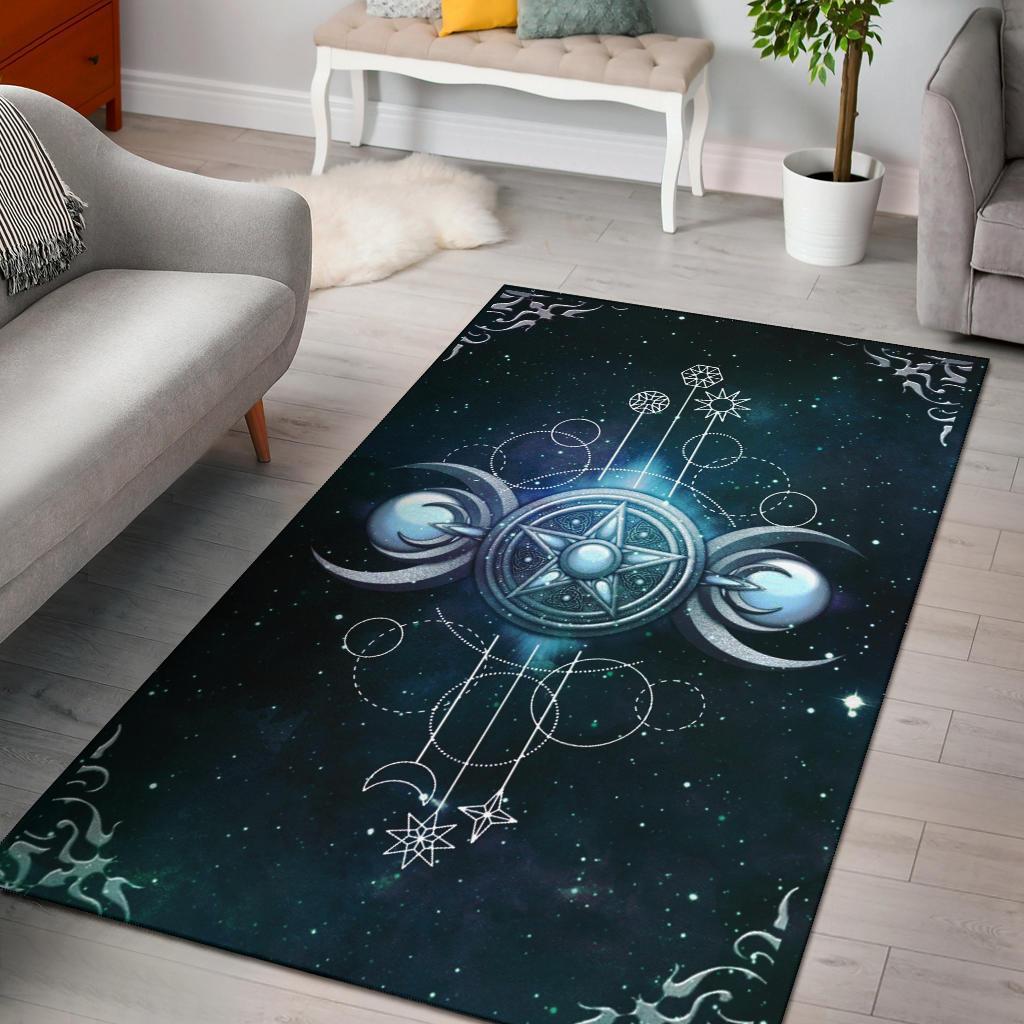 Triple Moon Wicca Area Rug Carpet Ktsr