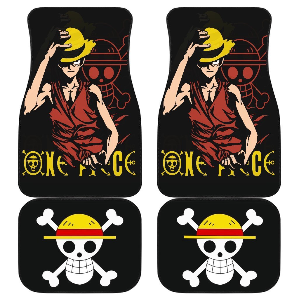 Luffy One Piece Logo Sign Anime Car Floor Mats