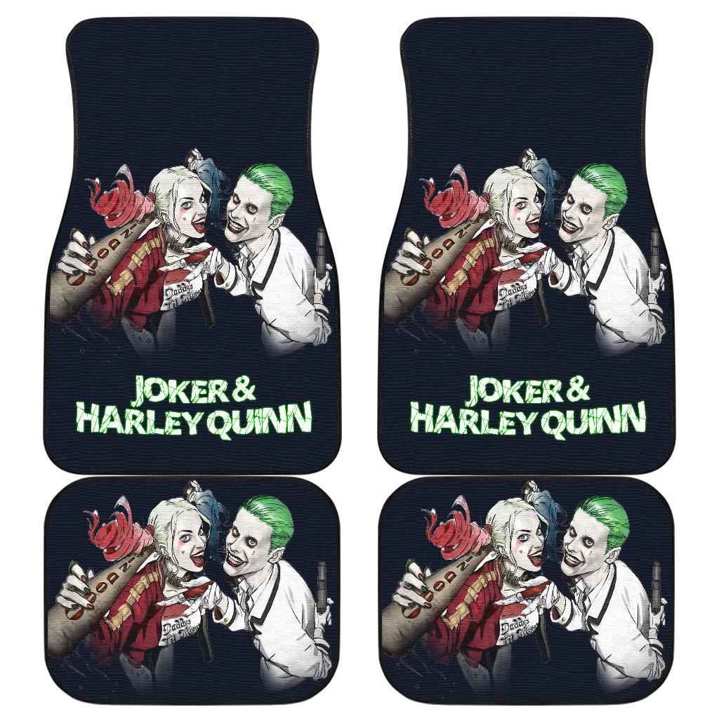 Couple Joker Harley Quinn Suicide Squad Car Floor Mats