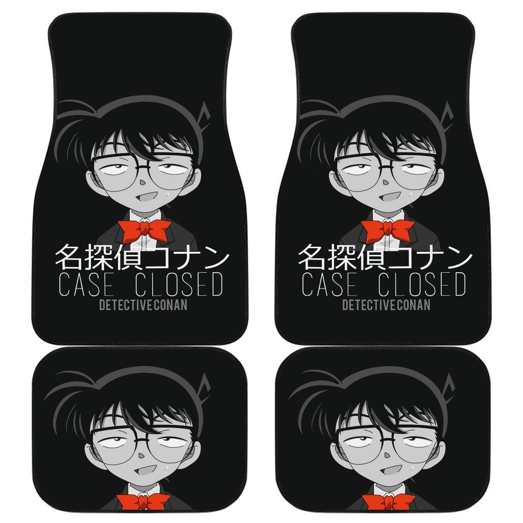 Detective Conan Case Closed In Black Theme Car Floor Mats