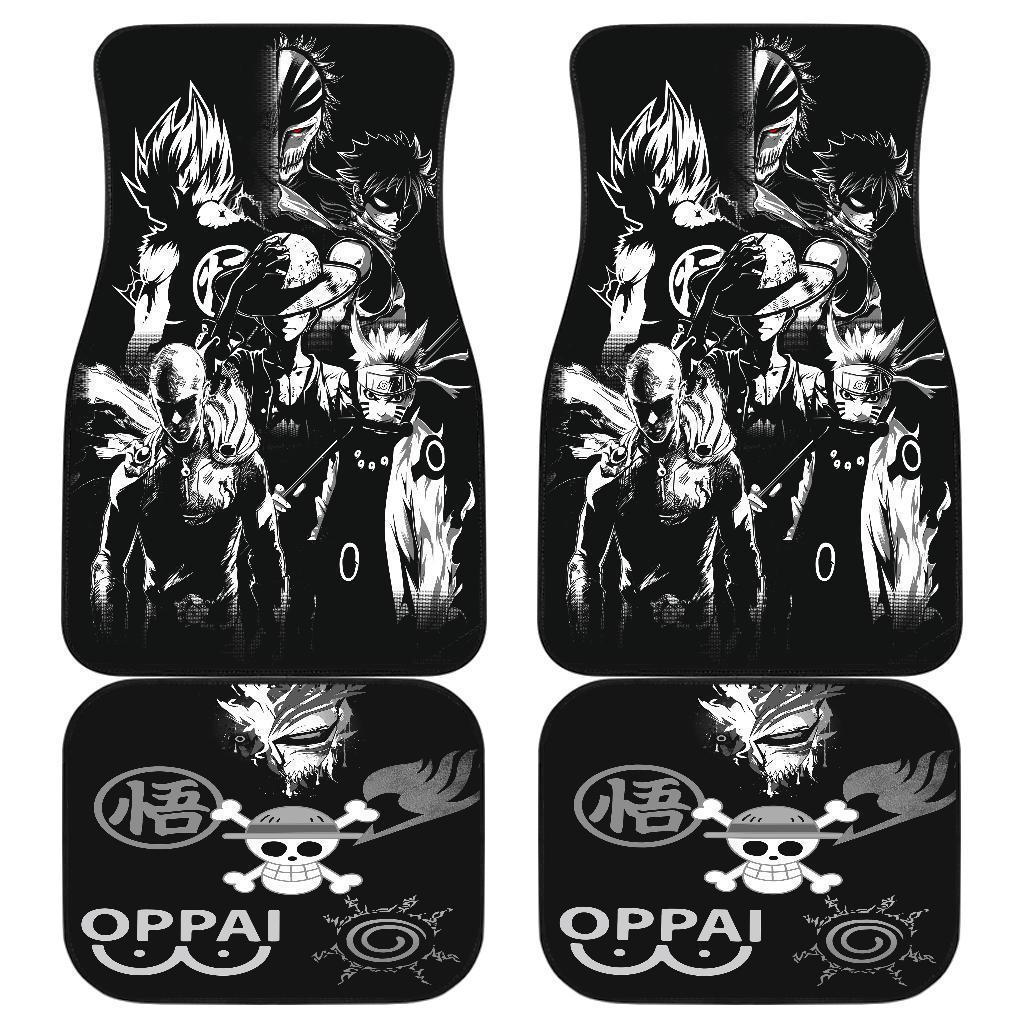 Anime Heroes One Punch One Piece Dragon Ball Front And Back Car Floor Mats