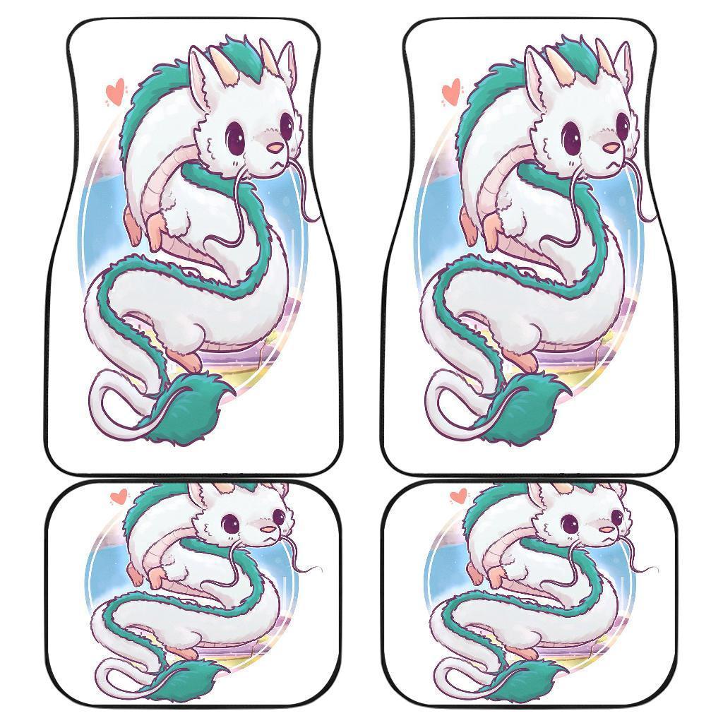 Haku Dragon Cute Chibi In White Theme Car Floor Mats