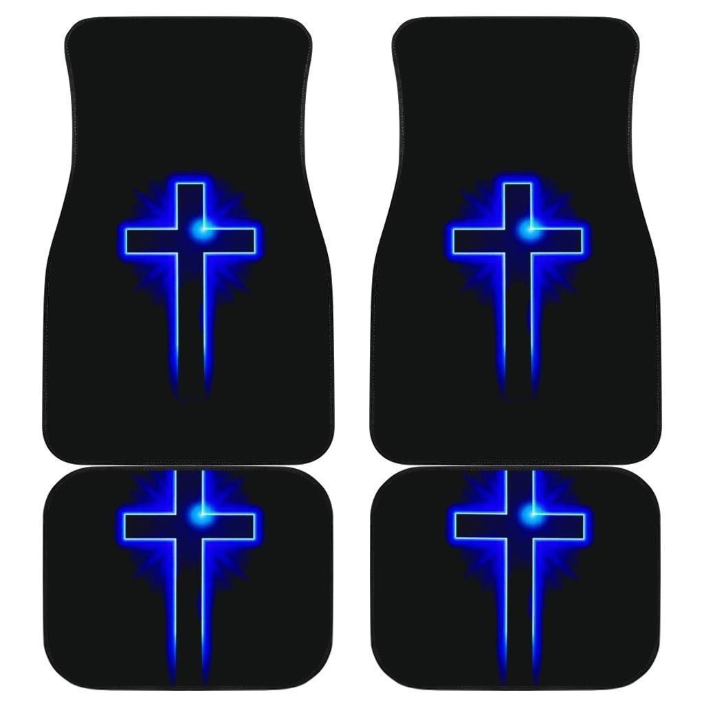 Jesus Blue Cross Car Floor Mats