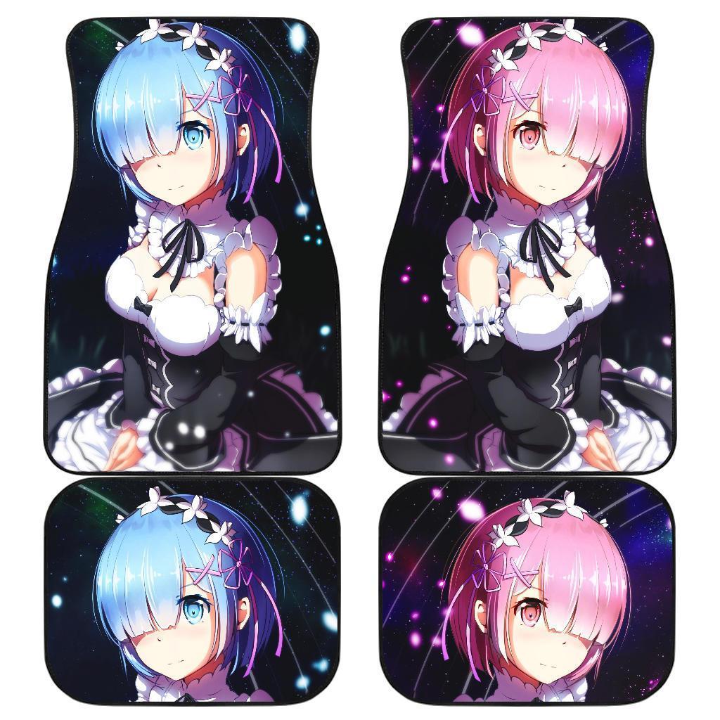 Rem And Ram Re Zero Pretty Grils Car Floor Mats