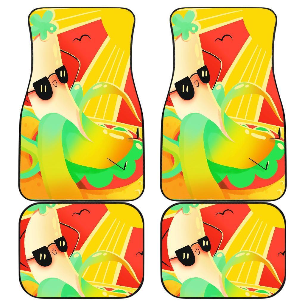 Banana Funny On Beach Car Floor Mats