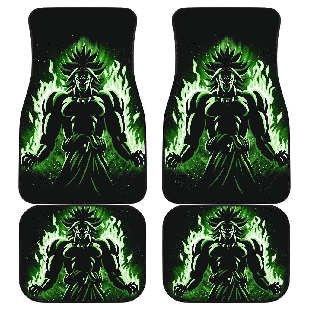 Broly Insane Moment Dragon Ball In Black Theme Car Floor Mats