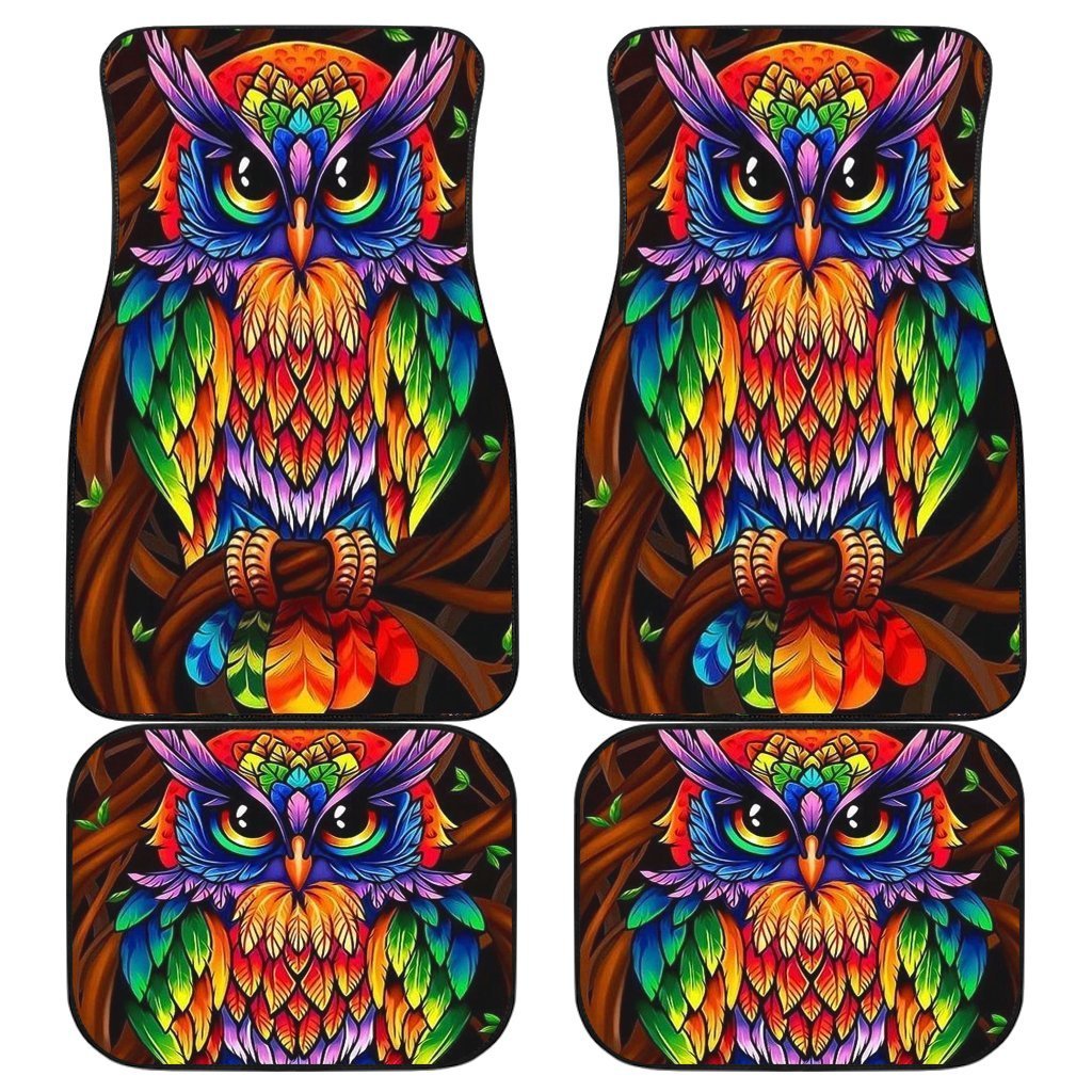 Owl God Egypt Colorfull Car Floor Mats