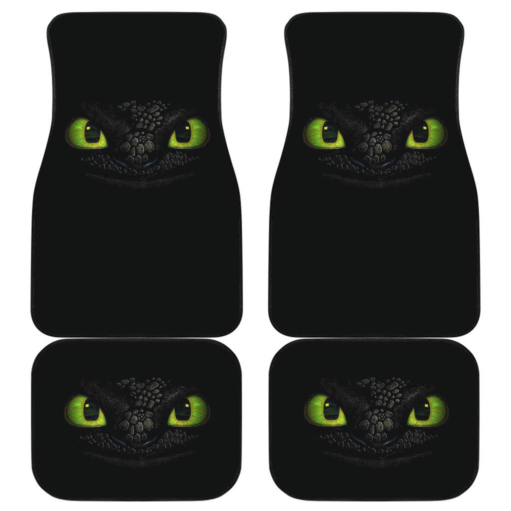 Toothless Eyes Night Car Floor Mats Cartoon Fan Gift