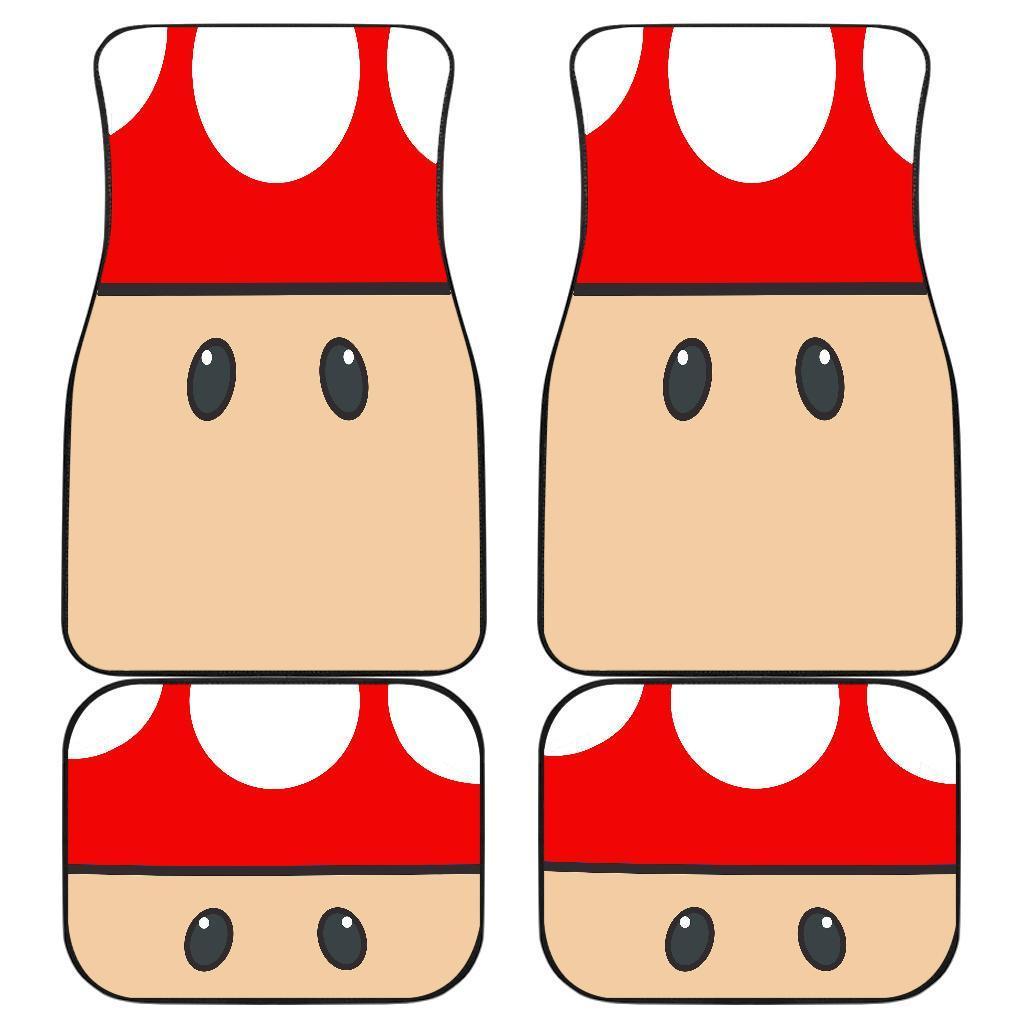 Mario Red Mushroom Car Floor Mats