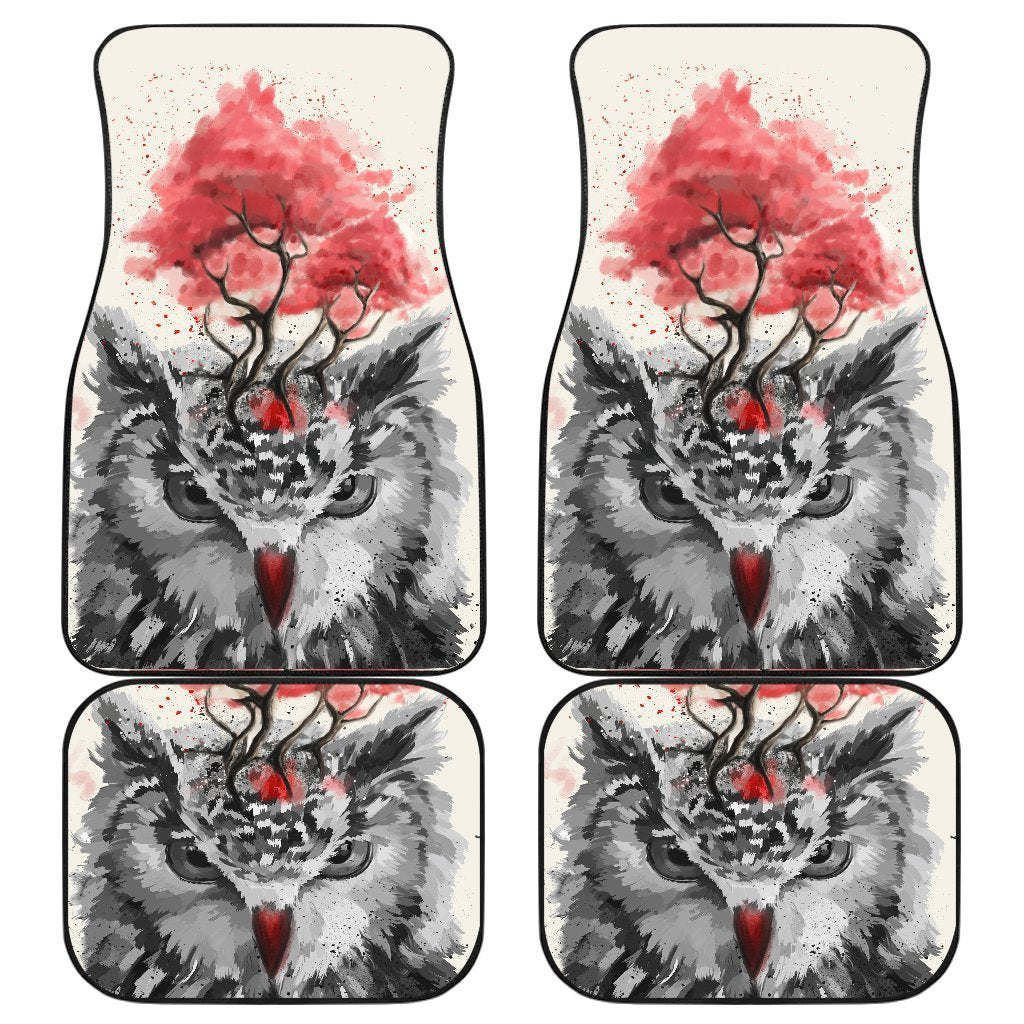 Owl Hungry Face Wild Animal Art Car Floor Mats